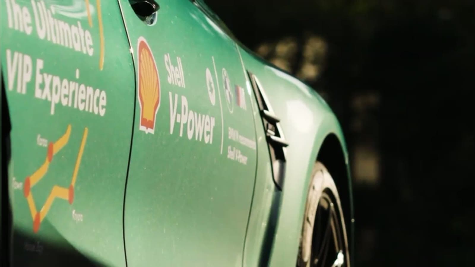 A BMW M car in Shell V-Power Ultimate VIP Experience livery